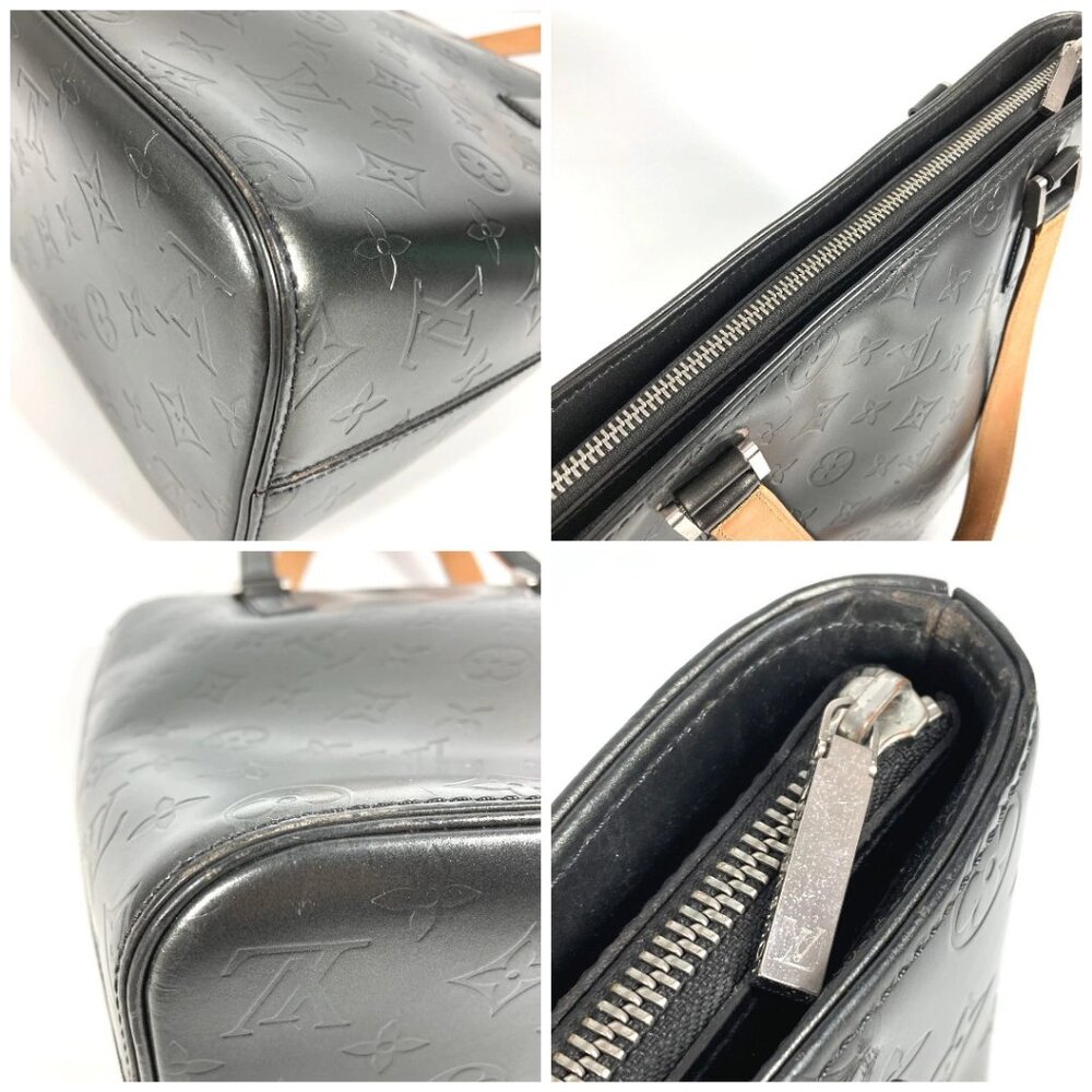 LOUIS VUITTON M55112 Stockton Tote Bag Shoulder Bag Monogram matte leather Black - Picture 15 of 15